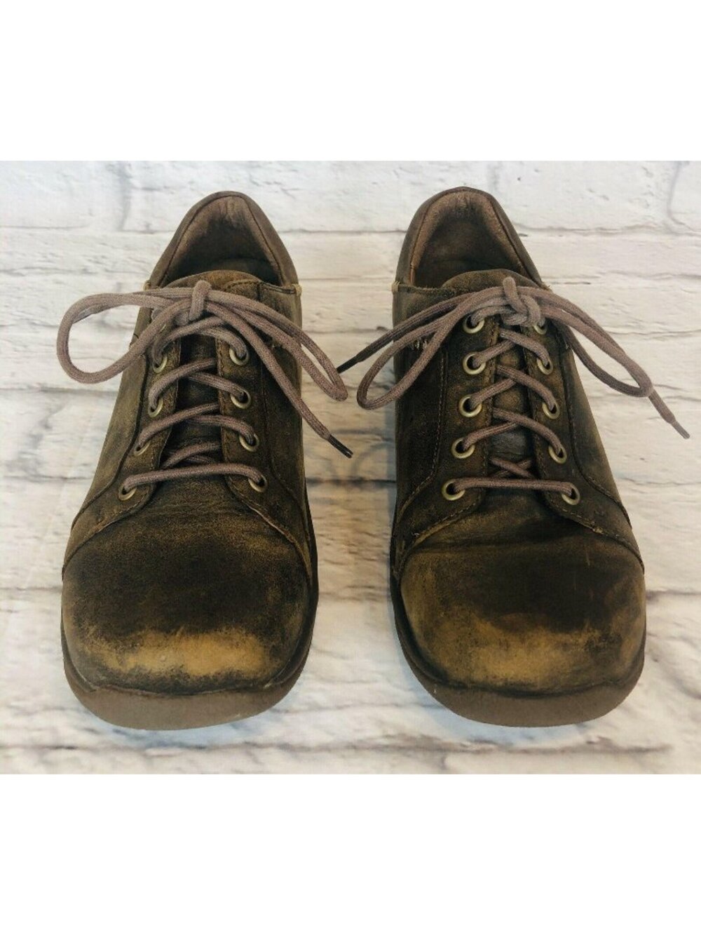Dansko Krista Womens 40 / 9.5 - 10 Brown Leather Oxford Walking Shoes